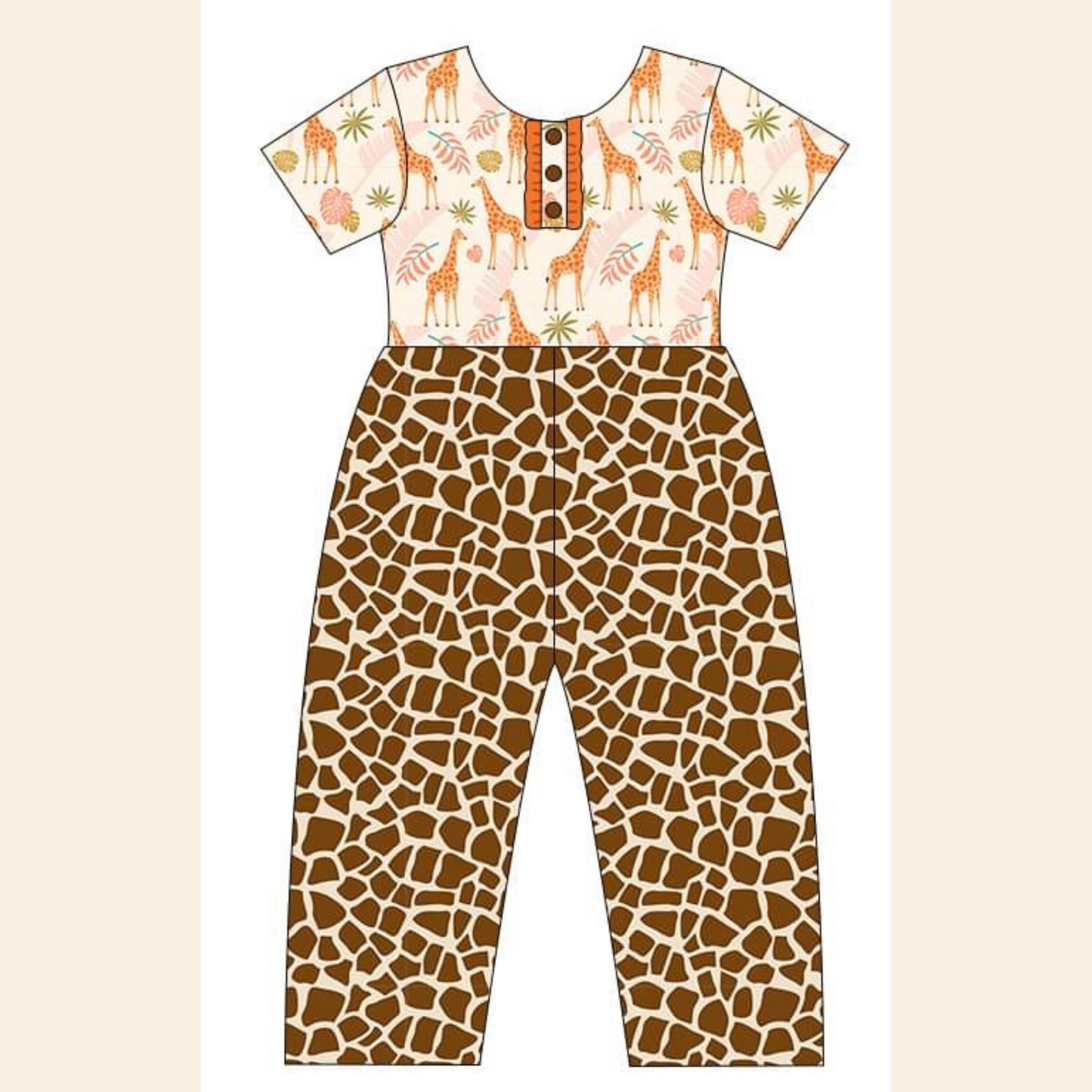 Giraffe Leggy Romper