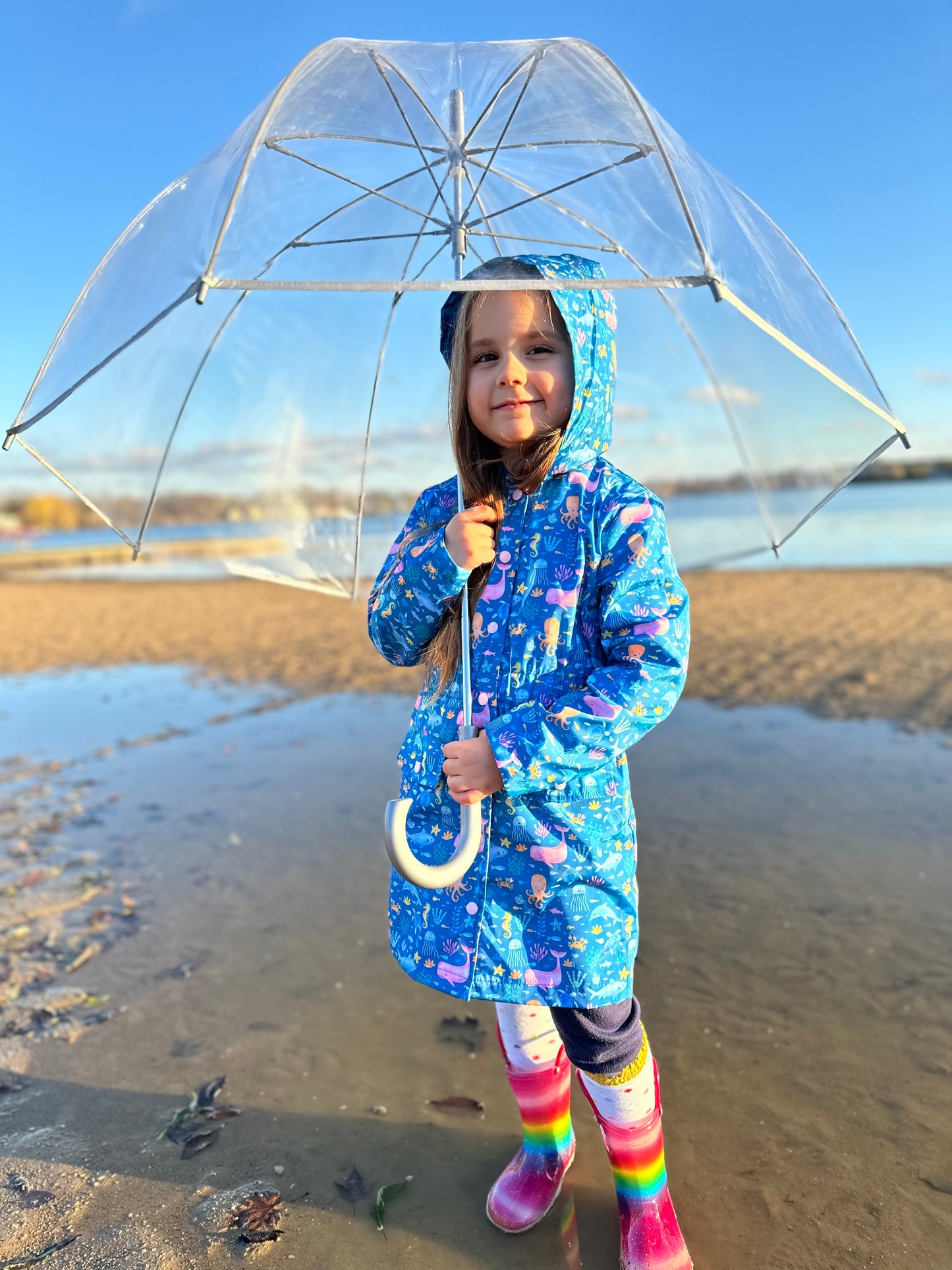 Ocean Waves Raincoat